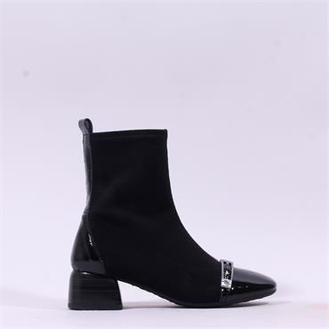 Hispanitas Varsovia Toe Cap Stretch Boot - Black Suede
